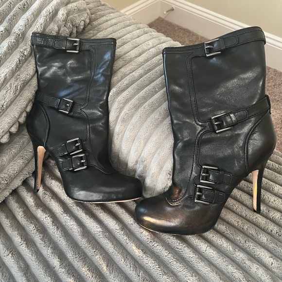 Coach Leather 4.5 inch Heeled Boot 9.5 - Picture 2 of 3